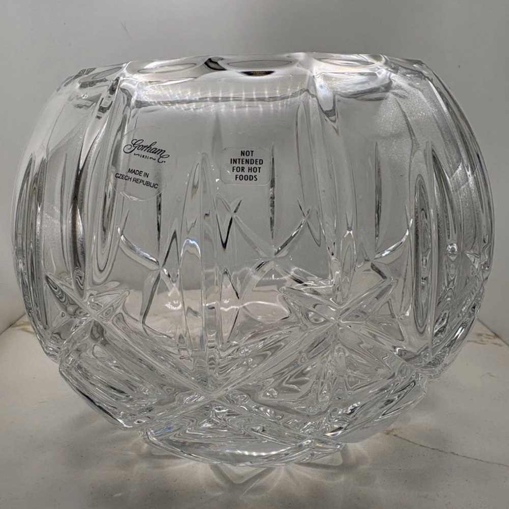Lady Anne Rose Bowl 5.75” from Gorham Full Lead Crystal Made in Czech Republic - Picture 2 of 7